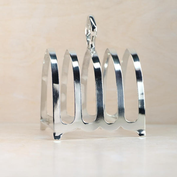 Vintage Sterling Silver Toast Rack, Hallmarked Sheffield 1945.