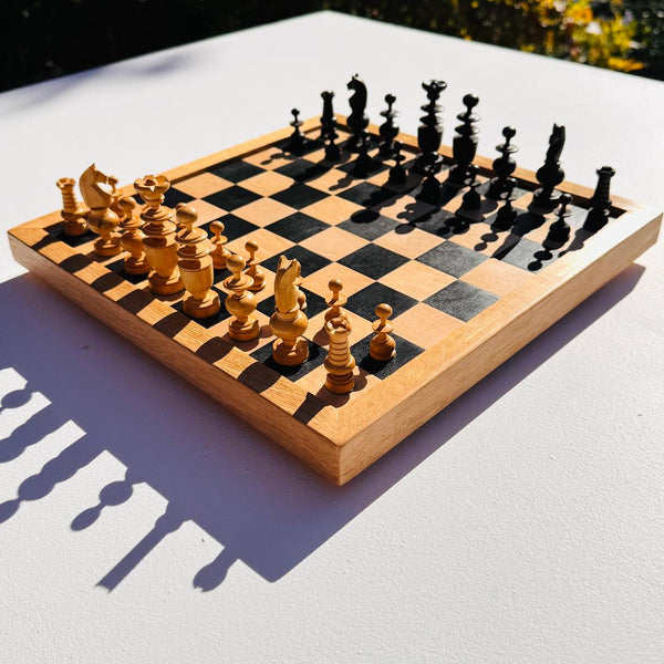 Wooden St George's Chess Set and  Hand Crafted Board.