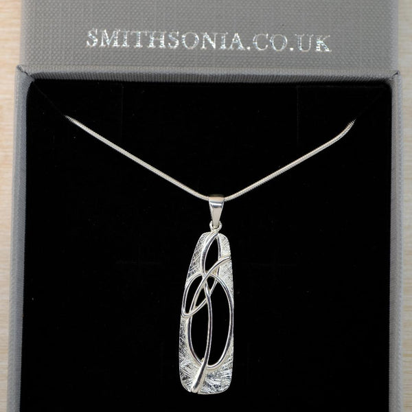 Vintage Silver Celtic Style Design Pendant Necklace.