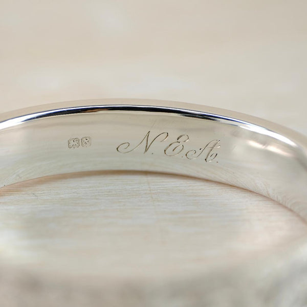 Vintage Silver Bangle Bracelet, Hallmarked in Chester, 1948