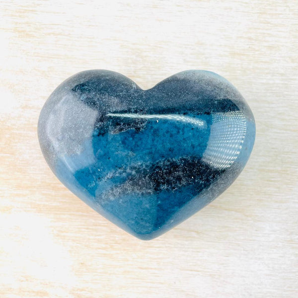 Trolleite Gemstone Heart Pebble Paperweight.