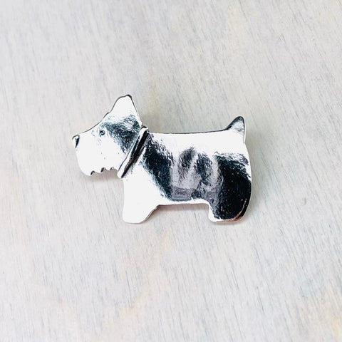 Sterling Silver Scottish Terrier (Scottie Dog) Brooch Pin - .925 Silver Jewelry Gift In Presentation Box - View #12