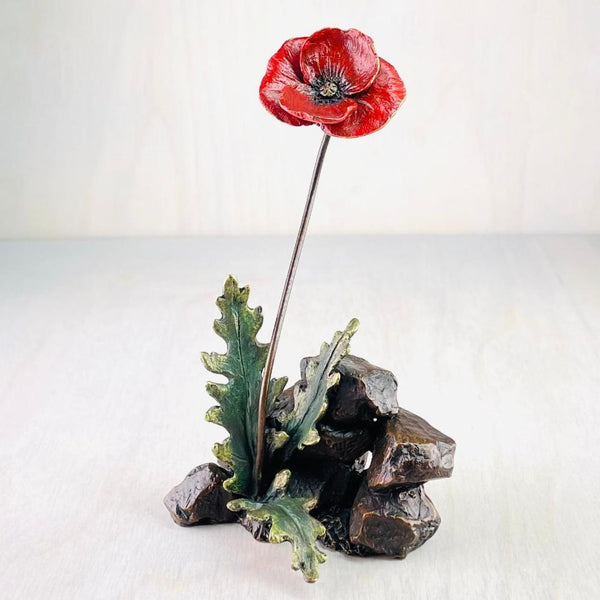 Limited Edition Bronze Poppy by Keith Sherwin