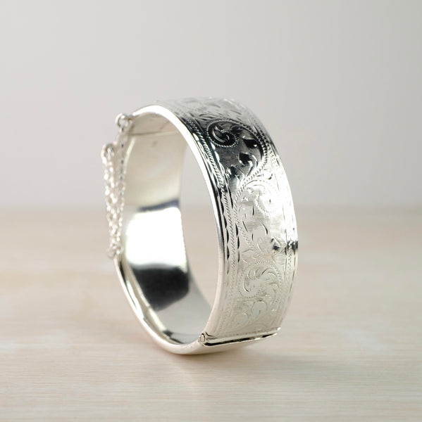 Vintage Sterling Silver Bangle Bracelet, Hallmarked Birmingham, 1959