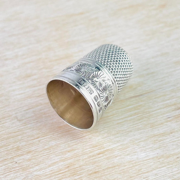 Antique Silver Thimble Hallmarked Chester, 1888.