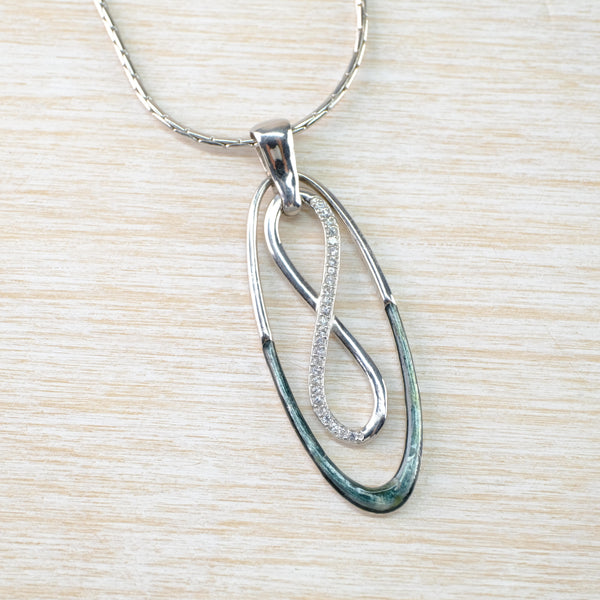 Sapphire infinity necklace clearance