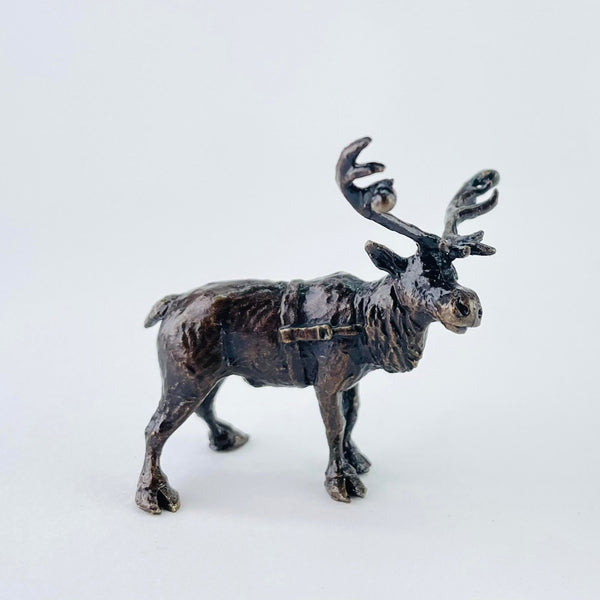 Bronze 'Reindeer' Miniature Sculptures.