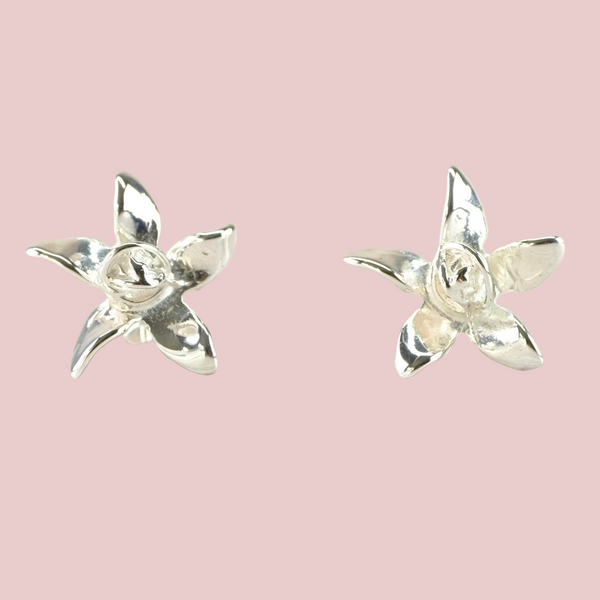 Sterling Silver 'Star Flower' Stud Earrings.
