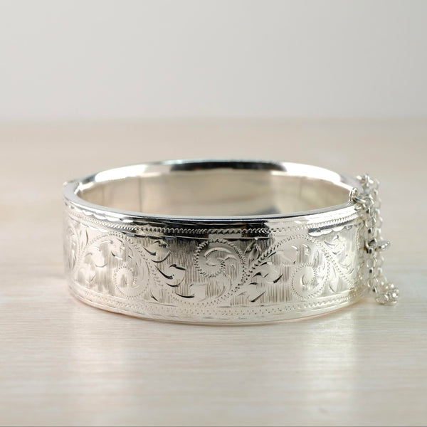 Vintage Sterling Silver Bangle Bracelet, Hallmarked Birmingham, 1959