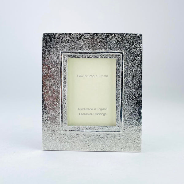 A Handmade Raised Line Design Pewter Mini Frame - Small