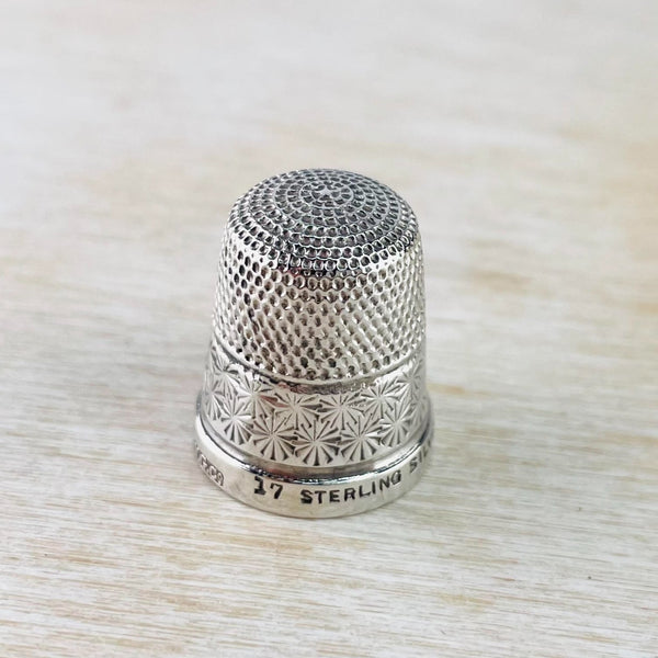 Vintage Silver Thimble Made in Newcastle upon Tyne.