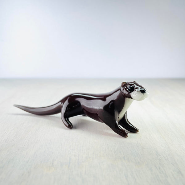 Handmade Glass Otter by Elizabeth Welch.