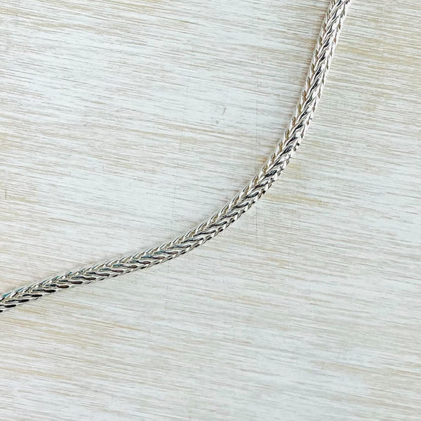 High Polished Sterling Silver 'Foxtail' Chain. (40.5 cm)