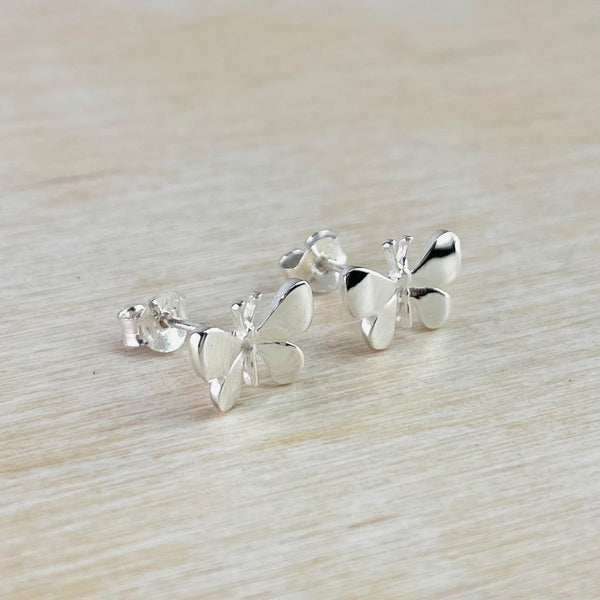 Sterling Silver Butterfly Stud Earrings.