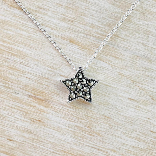 Little Sterling Silver and Marcasite Star Pendant.