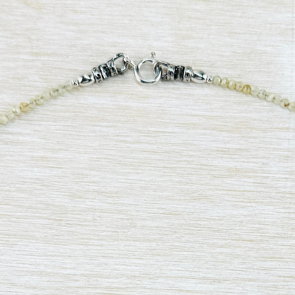 Champagne Quartz, Crystal and Sterling Silver and Gold Plated Bead Necklace by Emily Merrix.