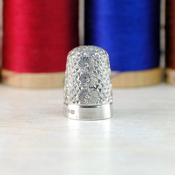 Antique Silver Thimble Hallmarked Birmingham, 1893.
