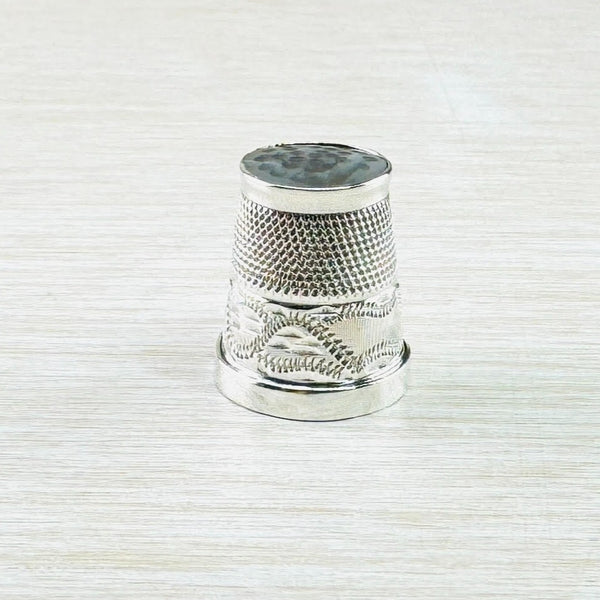 Antique Silver and Agate Thimble Hallmarked Birmingham, 1921