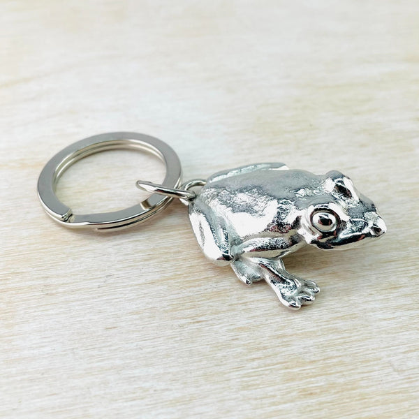 Pewter Frog Key Ring.