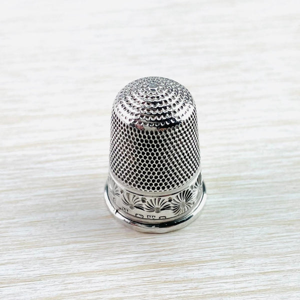 Antique Silver Thimble Hallmarked Chester by Charles Horner.