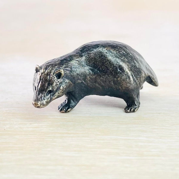 Bronze 'Badger' Miniature Sculpture.