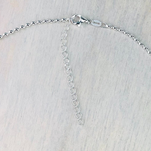 16 - 18 inch High Polished Sterling Silver 'Bean' Chain.