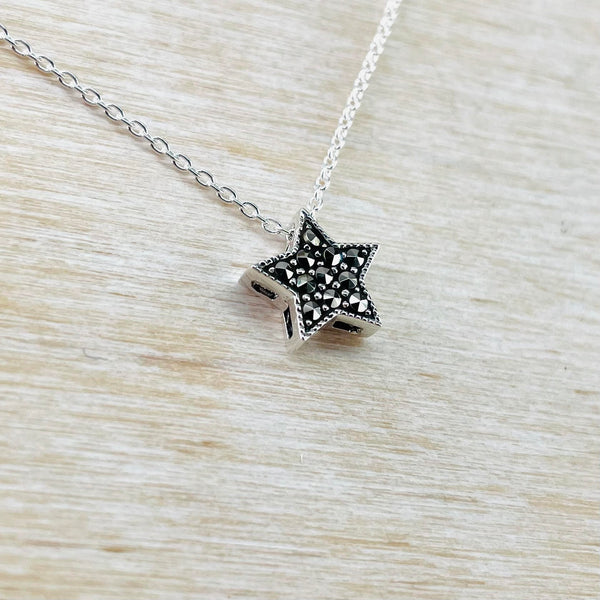 Little Sterling Silver and Marcasite Star Pendant.