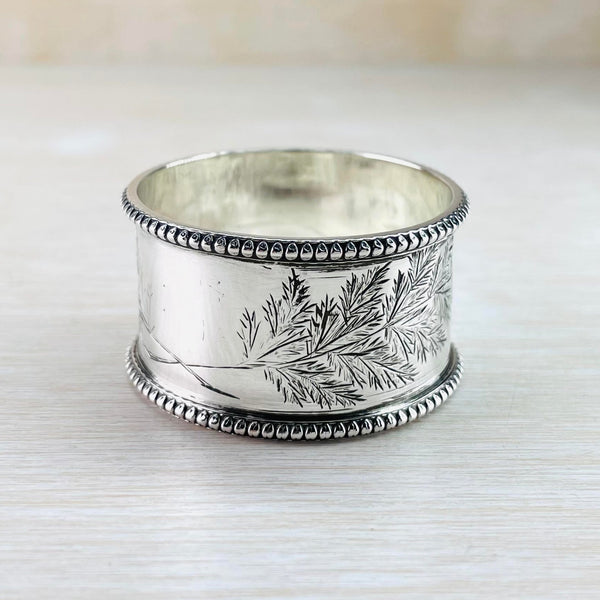 Single Sterling Silver Antique Napkin Ring, Hallmarked London, 1873