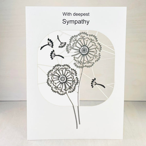'Dandelions' Laser Cut Sympathy Card.