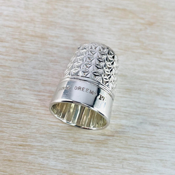 Vintage Silver Dreema Thimble Made in Birmingham