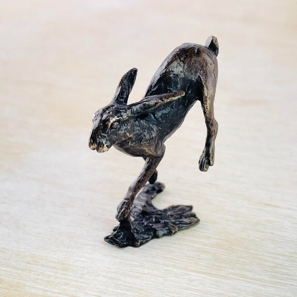 'Running Hare' Miniature Bronze.