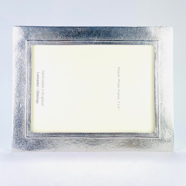Handmade Raised Line Design Pewter Photograph Frame for 7" x 5" Picture.