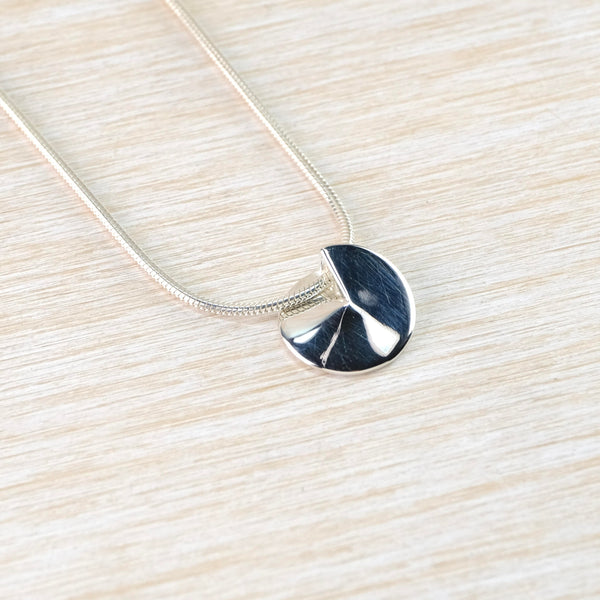 Rounded Cone Sterling Silver Pendant.