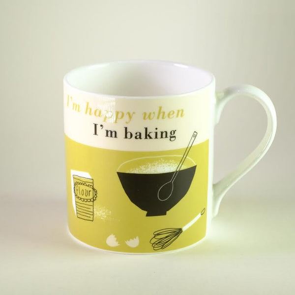 'I'm Happy When I'm Baking' Bone China Mug.