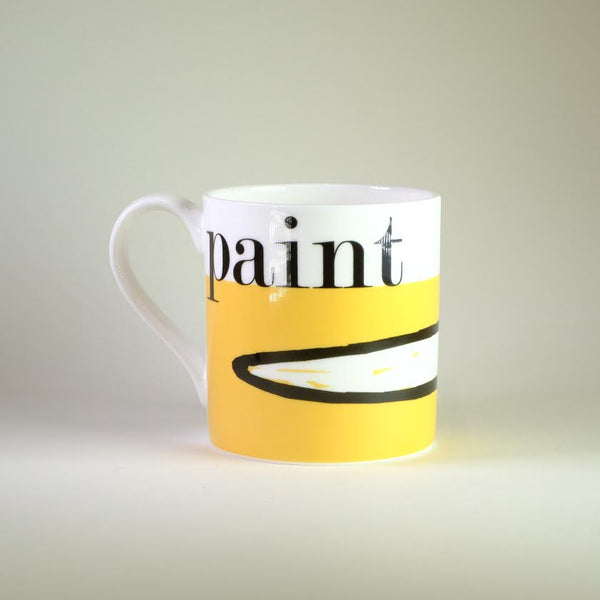 Graphic 'Paint' Bone China Mug.