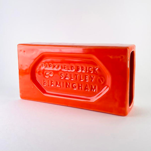 Ceramic Birmingham Brick Vase - Orange