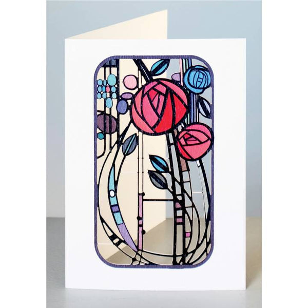 'Mackintosh Rose' Laser Cut Blank Card