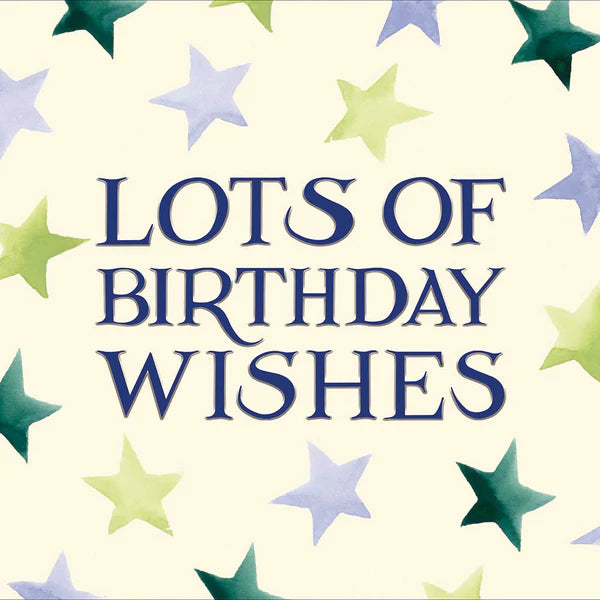 Emma Bridgewater 'Lots of Birthday Wishes' Star Card.