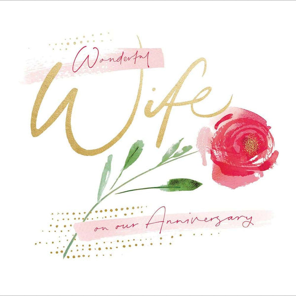 'Wonderful Wife on our Anniversary' Card