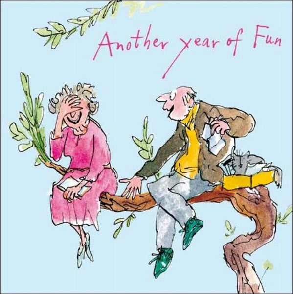 Quentin Blake 'Another Year of Fun' Happy Anniversary Card.