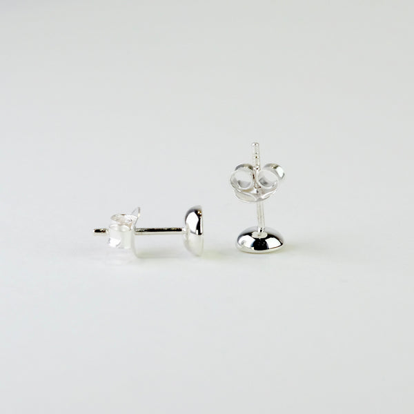 Flat Round Stud Earrings by JB Designs.