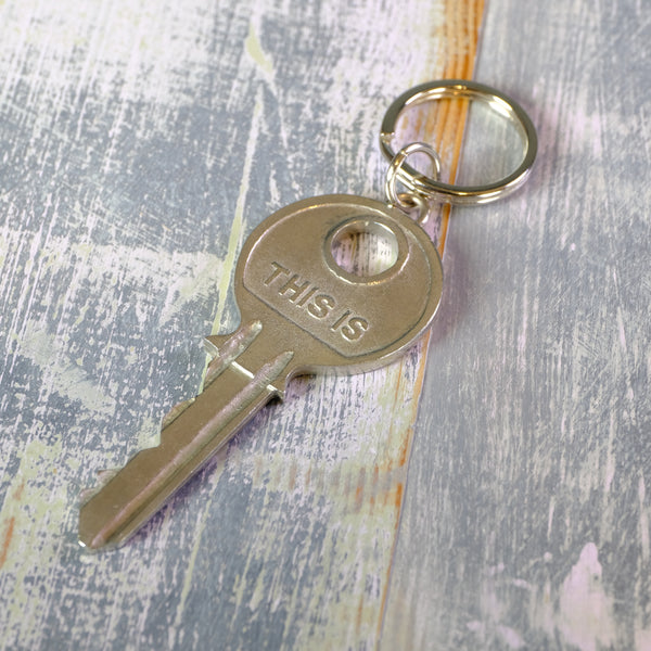 Pewter 'Key' Key Ring.