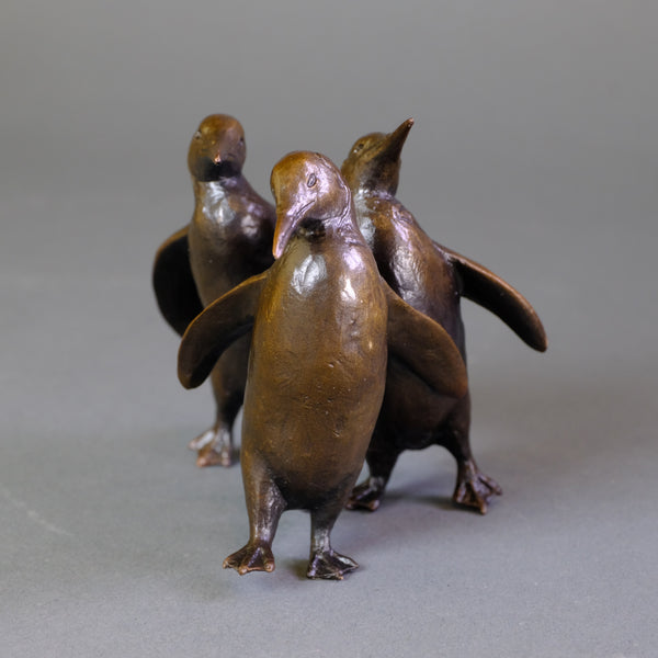 Bronze 'Three Penguins' by Michael Simpson