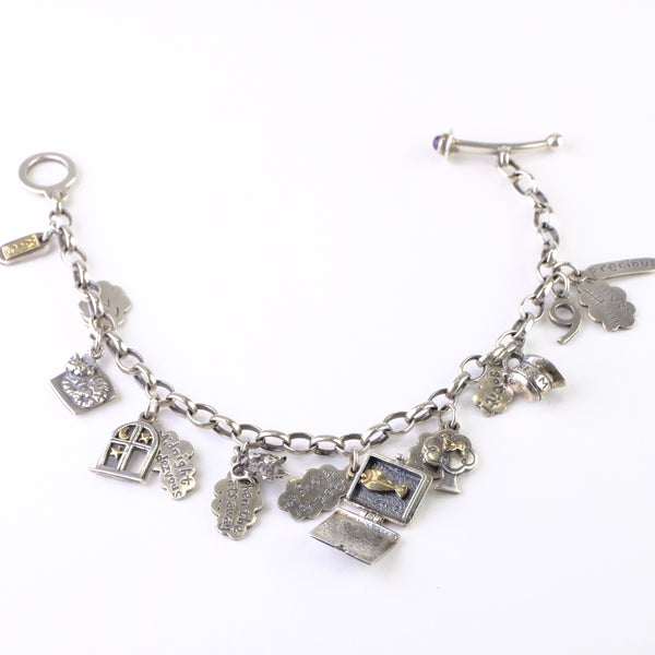 Handmade Silver by Nick Hubbard 'Sweet Dreams' Bracelet.