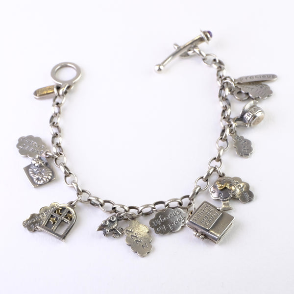 Handmade Silver by Nick Hubbard 'Sweet Dreams' Bracelet.