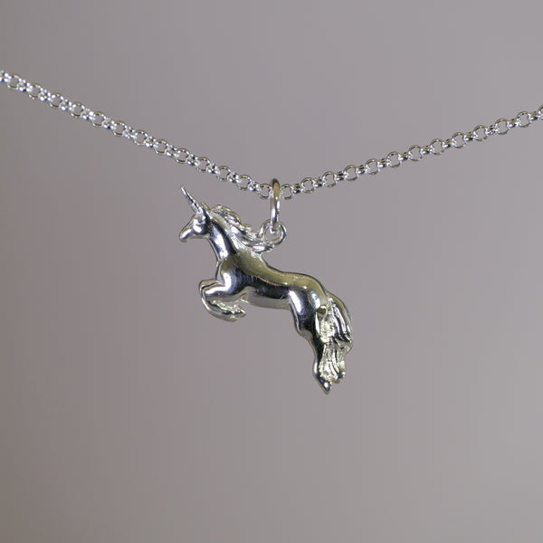 Silver Unicorn Pendant.