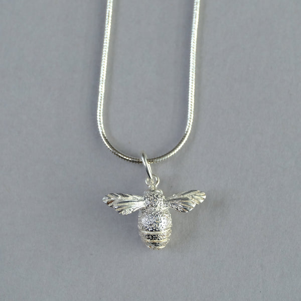 Silver Bee Pendant.