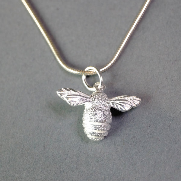 Silver Bee Pendant.