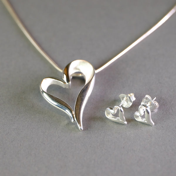 Silver Heart Pendant by JB Designs.