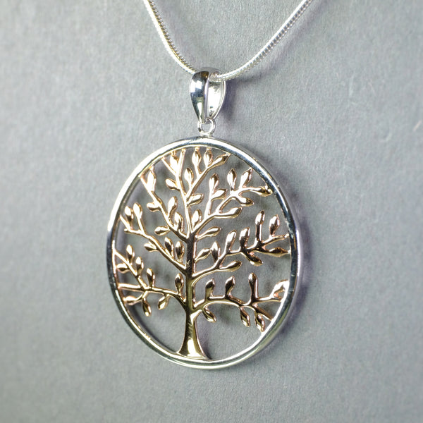 Silver and Rose Gold 'Tree of Life' Pendant by 'JB Designs'
